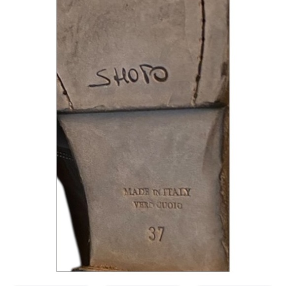 🔥RARE🔥Shoto Bow Slide Leather Grey/Brown Size IT 37 US 6.5/7 - Picture 8 of 10